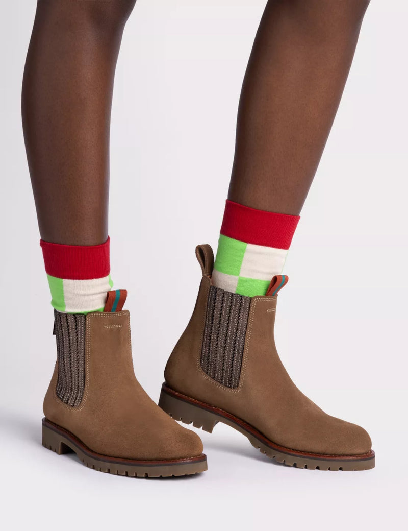 Oscar Suede Boot - Sesame/Bronze