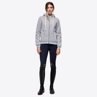 Cotton Hooded Zip Sweatshirt - Grey (Size XL)