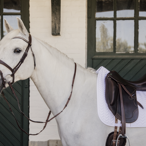 Kentucky - Fishbone Dressage Saddle Pad - White