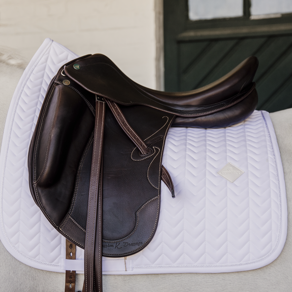 Kentucky - Fishbone Dressage Saddle Pad - White