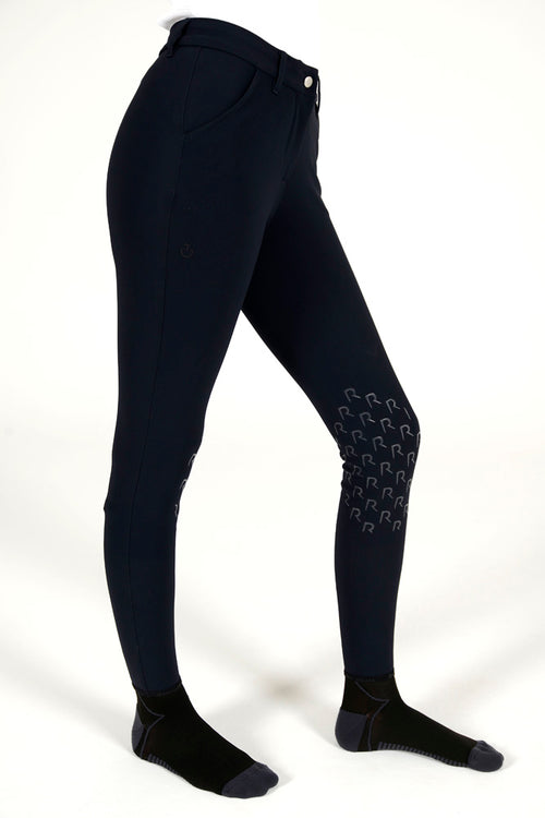 Cavalleria Toscana - Knee High Perforated Breeches - Navy