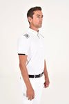 Men's R-Evo Epaulet S/S Zip Polo - White