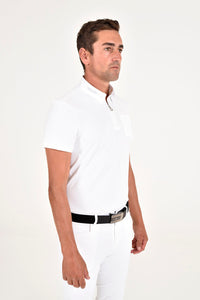 Men's Tech Pique S/S Zip Training Polo - White