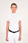 Jersey Pleated Bib S/S Comp Shirt - White