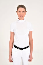 Jersey Pleated Bib S/S Comp Shirt - White