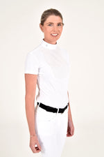 Jersey Pleated Bib S/S Comp Shirt - White