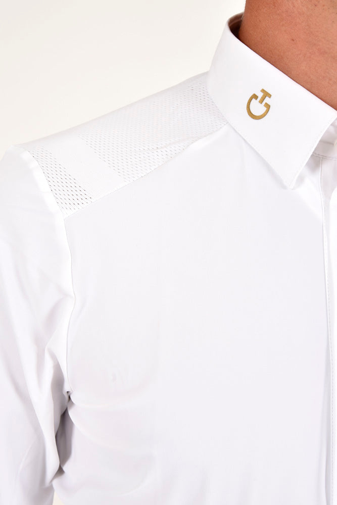 Men's R-Evo Poplin Long Sleeve Competition Shirt - White