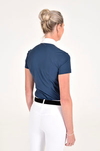 Jersey Pleated Bib Short Sleeve Competition Shirt - Atlantic Blue