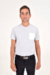 Men's Mesh T-Shirt w/ Embossed - Light Grey