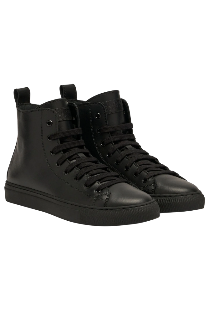 CT Leather High Top Sneakers - Black