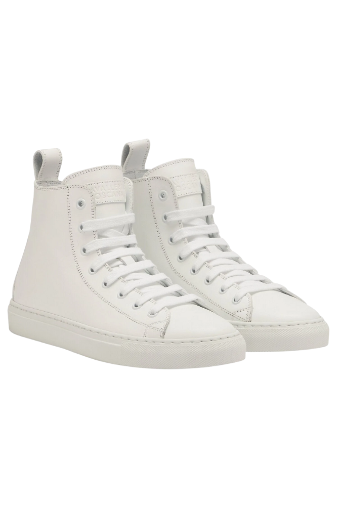 CT Leather High Top Sneakers - White