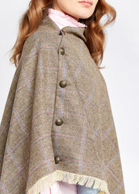 Dubarry Hazelwood Tweed Poncho - Woodrose