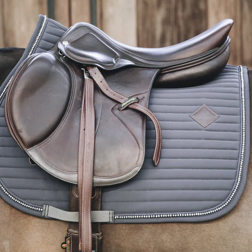 Pearls Jump Saddle Pad  - Grey