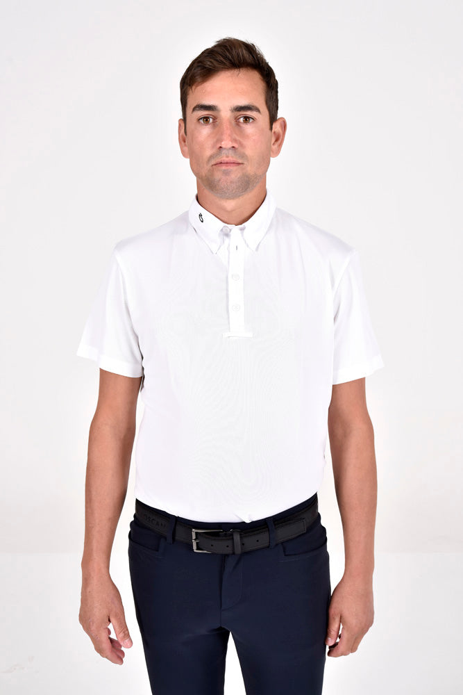 Jersey Piquet Short Sleeve Competition Polo - White