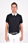 Men's R-Evo Epaulet S/S Zip Polo - Black