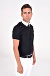 Men's R-Evo Epaulet S/S Zip Polo - Black