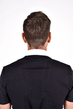 Men's R-Evo Epaulet S/S Zip Polo - Black