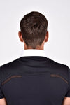 Men's Tech Pique Short Sleeve Comp Polo with Mesh - Grey