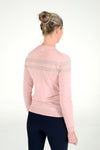 Cavalleria Toscana - Merino Crew Neck Striped Sweater - Pink
