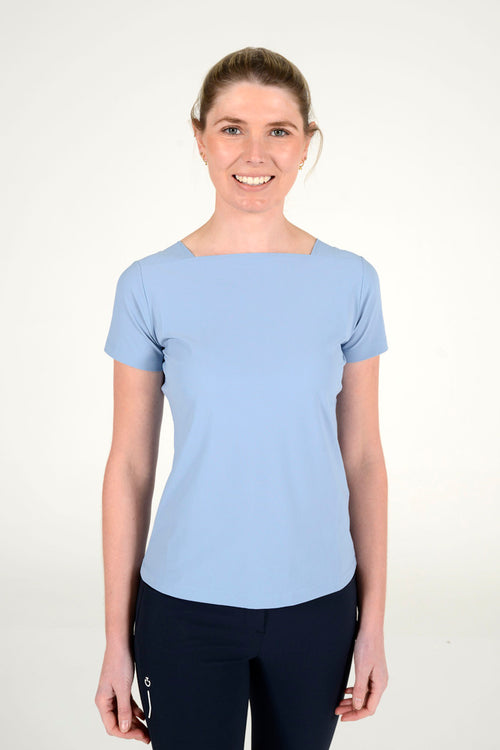 Cavalleria Toscana - Boat Neck Jersey T-Shirt - Light Blue