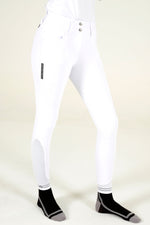 Cavalleria Toscana - Full Grip American Breeches w/ Perf Logo Tape Piquet - White
