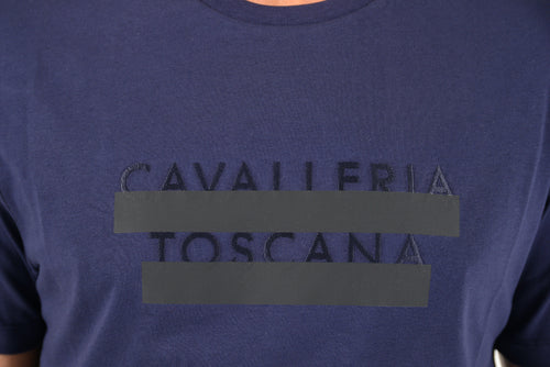 Cavalleria Toscana - Peekaboo CT Crew Neck T-Shirt - Navy