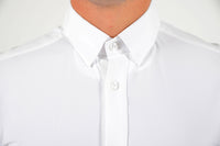 Perforated Insert Shirt L/S - White
