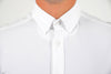 Perforated Insert Shirt Long Sleeve - White