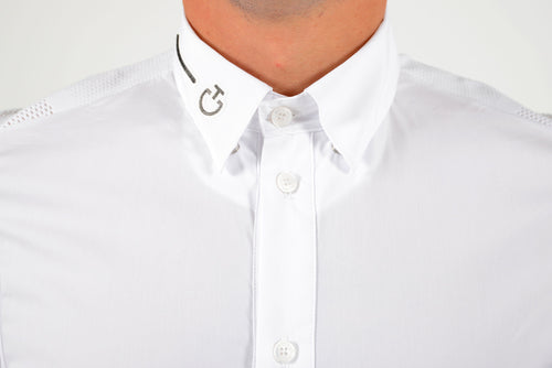 Cavalleria Toscana - Men's R-Evolution Tech Knit L/S Competition Shirt - White