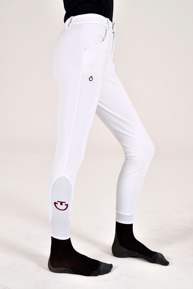 CT Logo Young Rider Breeches - White (Size 10)
