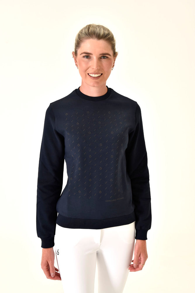 Dash Cotton Crew Neck - Ocean Blue