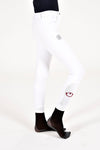 Girl's Orbit Logo Breeches - White