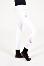 Girl's Orbit Logo Breeches - White