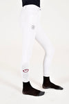 Girl's Orbit Logo Breeches - White