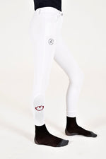 Girl's Orbit Logo Breeches - White