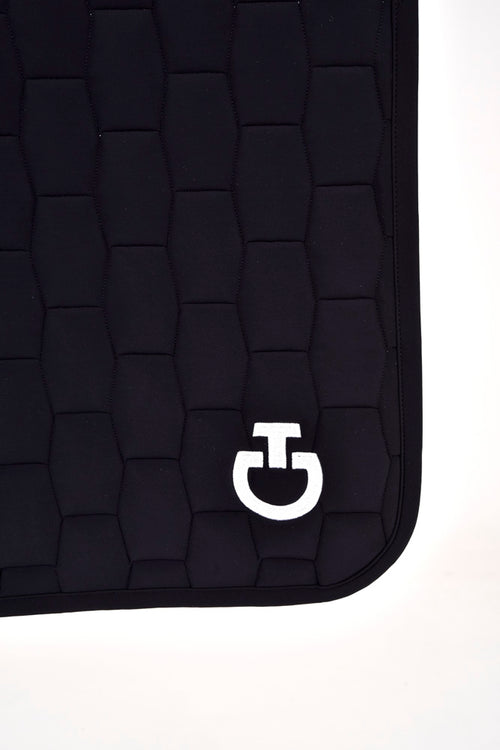Geometric Q Dressage Saddle Pad - Black