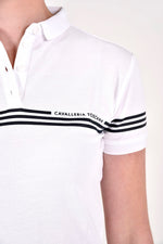 CT Stripe Cotton S/S Polo - White (Size L & 2XL)