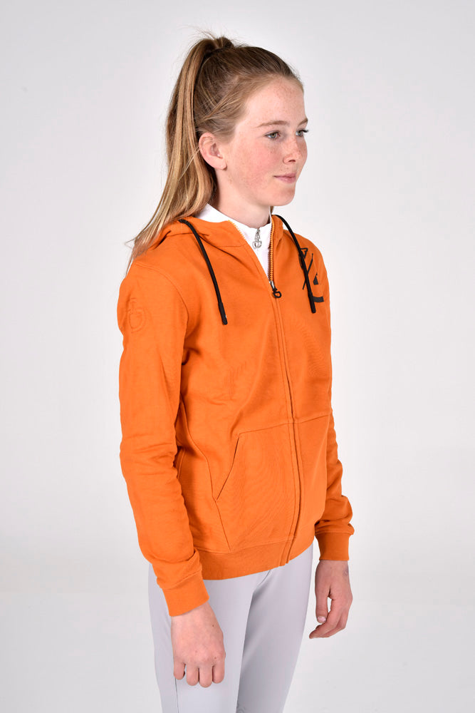 Girl's Train Sweatshirt - Burnt Orange (Childs 14)