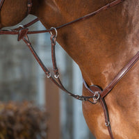 New English Running Martingale Attachment - Brown