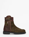 Inclement Cropped Tassel Boot - Seaweed/Conker