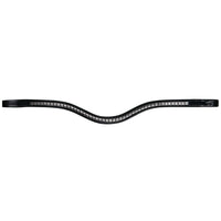 New English Silver Clincher Browband - Black