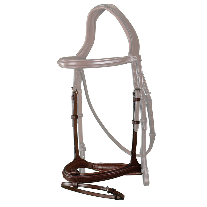 New English Flash Noseband - Brown