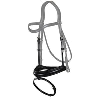 New English Matte Medium Noseband with Flash - Black