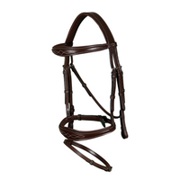 Hunter Anatomic Flash Noseband Bridle - Brown