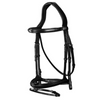 New English Flash Noseband Bridle - Black