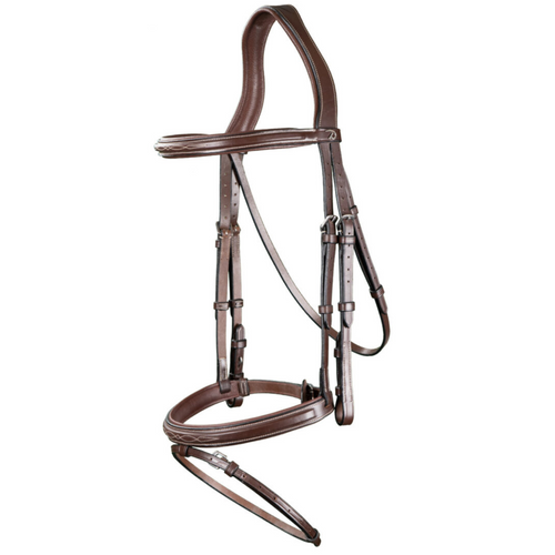 Hunter Flash Noseband Bridle - Brown
