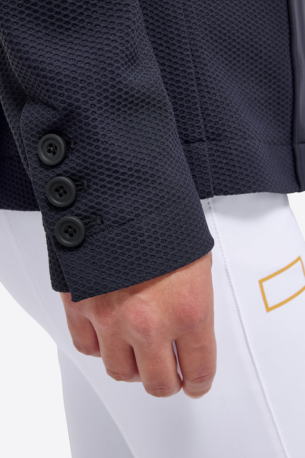 Jersey Mesh Riding Jacket - Navy w Gold Logo