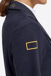 Jersey Mesh Riding Jacket - Navy w Gold Logo