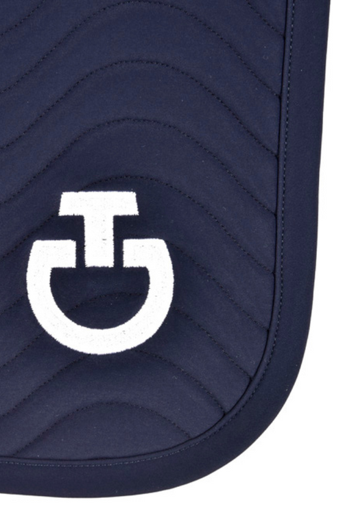 Quilted Wave Dressage Saddle Pad - Navy