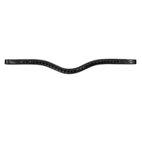 New English Black Swarovski V Browband - Black